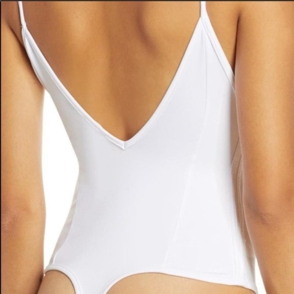 White Free People Women's Lila Square Neck Bodysuit -NWOT - Picture 4 of 11